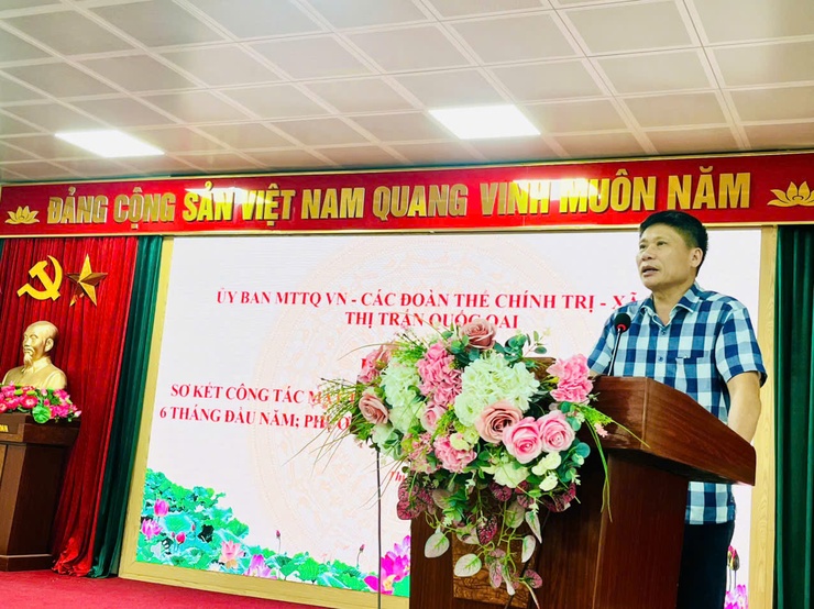 Thị trấn Quốc Oai: Sơ kết công tác mặt trận, các đoàn thể chính trị - xã hội 6 tháng đầu năm, phương hướng nhiệm vụ 6 tháng cuối năm 2025- Ảnh 5.