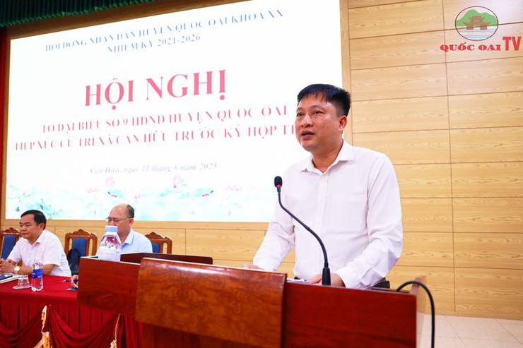Tổ đại biểu HĐND huyện Quốc Oai tiếp xúc cử tri xã Cấn Hữu trước kỳ họp thường lệ giữa năm 2025- Ảnh 3.