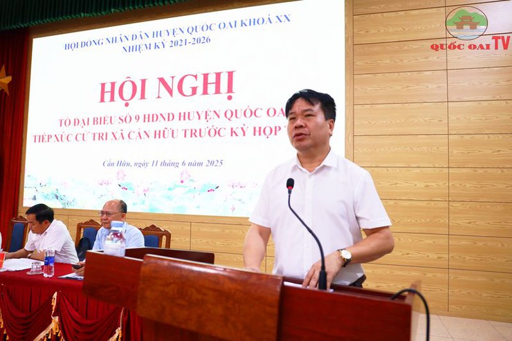 Tổ đại biểu HĐND huyện Quốc Oai tiếp xúc cử tri xã Cấn Hữu trước kỳ họp thường lệ giữa năm 2025- Ảnh 4.