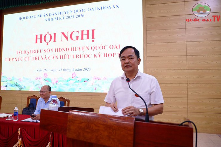Tổ đại biểu HĐND huyện Quốc Oai tiếp xúc cử tri xã Cấn Hữu trước kỳ họp thường lệ giữa năm 2025- Ảnh 7.