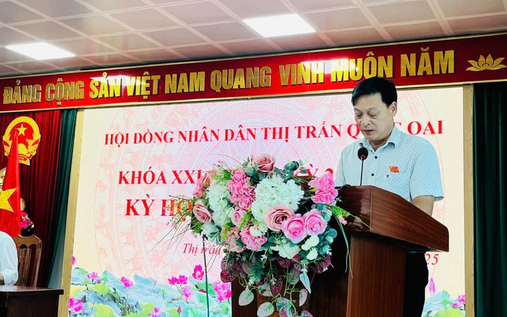 HĐND Thị trấn Quốc Oai tổ chức kỳ họp thứ 17 khóa XXI, nhiệm kỳ 2021-2026- Ảnh 13.
