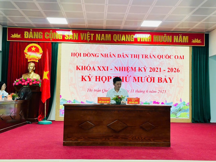 HĐND Thị trấn Quốc Oai tổ chức kỳ họp thứ 17 khóa XXI, nhiệm kỳ 2021-2026- Ảnh 7.