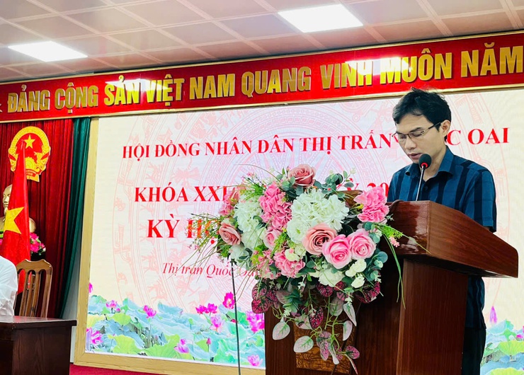 HĐND Thị trấn Quốc Oai tổ chức kỳ họp thứ 17 khóa XXI, nhiệm kỳ 2021-2026- Ảnh 5.