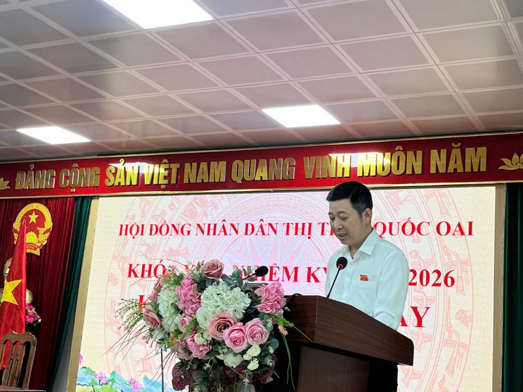 HĐND Thị trấn Quốc Oai tổ chức kỳ họp thứ 17 khóa XXI, nhiệm kỳ 2021-2026- Ảnh 4.