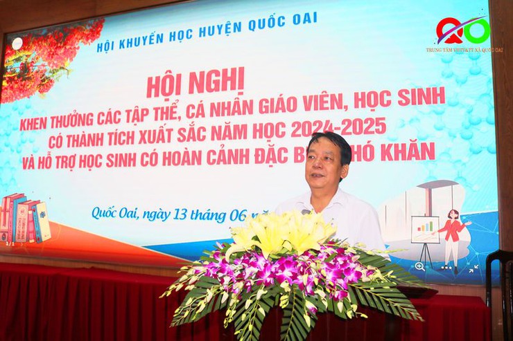 Hội Khuyến học huyện Quốc Oai khen thưởng các tập thể, cá nhân học sinh, giáo viên có thành tích xuất sắc năm học 2024-2025- Ảnh 13.