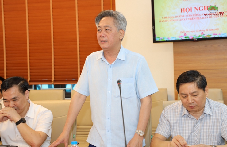 Phó Chủ tịch Thường trực UBND thành phố Hà Nội Lê Hồng Sơn, làm việc với huyện Quốc Oai về sắp xếp đơn vị hành chính cấp xã mới- Ảnh 14.