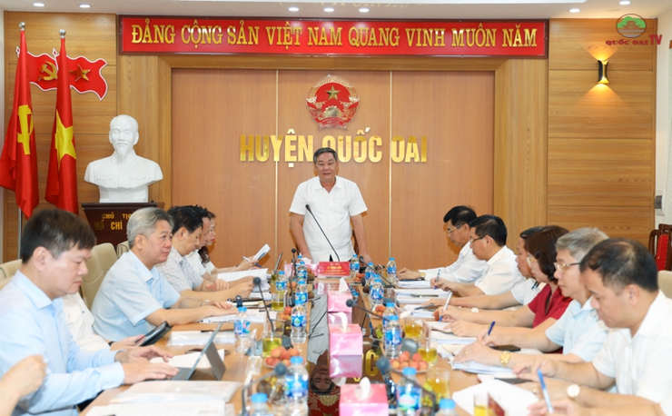 Phó Chủ tịch Thường trực UBND thành phố Hà Nội Lê Hồng Sơn, làm việc với huyện Quốc Oai về sắp xếp đơn vị hành chính cấp xã mới- Ảnh 5.
