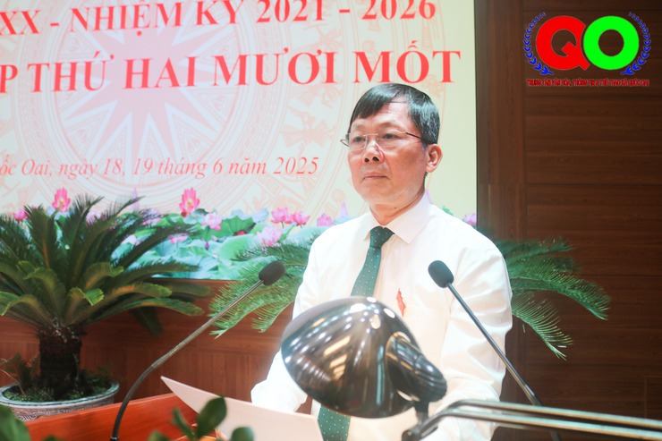HĐND huyện Quốc Oai khóa XX nhiệm kỳ 2021-2026 khai mạc kỳ họp thứ 21- Ảnh 3.