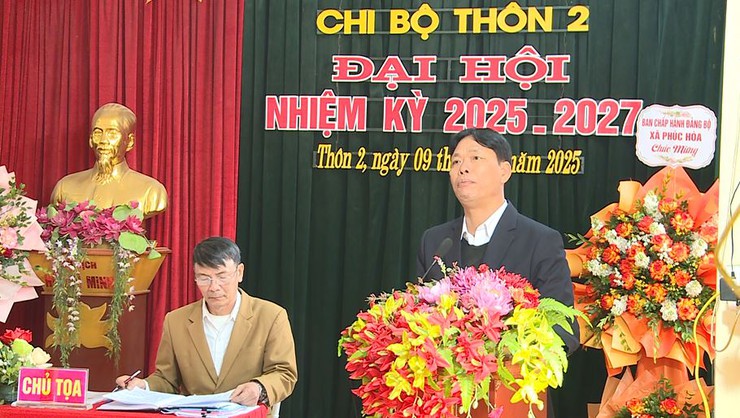 Chi bộ thôn 2, xã Phúc Hoà tổ chức Đại hội Chi bộ nhiệm kỳ 2025 - 2027- Ảnh 2.