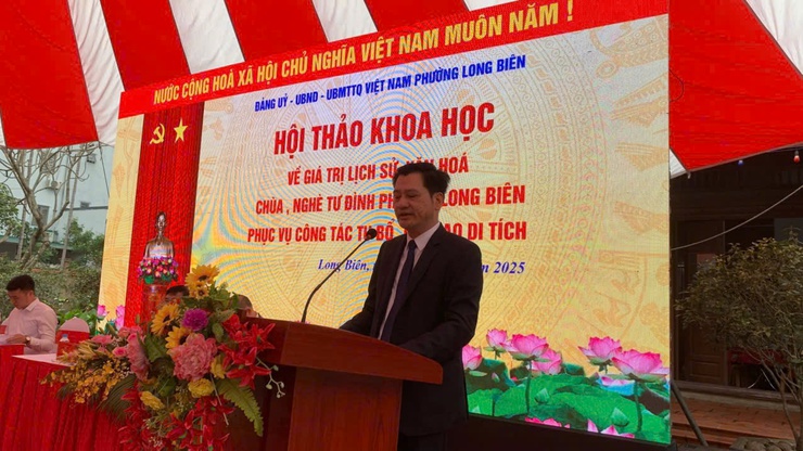 Long Biên tổ chức thành công hội thảo khoa học về giá trị văn hóa lịch sử Chùa, Nghè Tử Đình phục vụ tu bổ, tôn tạo di tích- Ảnh 3.