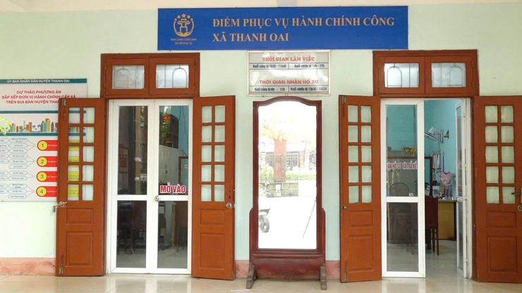Xã Thanh Oai vận hành thử nghiệm Trung tâm phục vụ hành chính công- Ảnh 1.