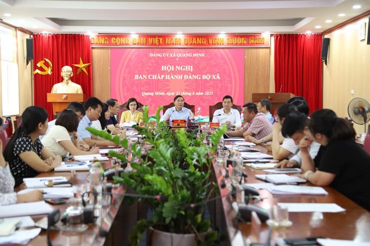 Xã Quang Minh vận hành thử nghiệm mô hình chính quyền địa phương 2 cấp- Ảnh 1.