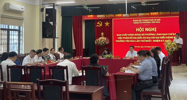 Đảng uỷ phường Yên Hòa tổ chức Hội nghị vận hành thử nghiệm mô hình chính quyền địa phương hai cấp- Ảnh 2.