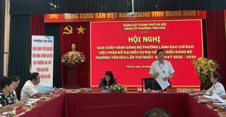 Đảng uỷ phường Yên Hòa tổ chức Hội nghị vận hành thử nghiệm mô hình chính quyền địa phương hai cấp- Ảnh 3.