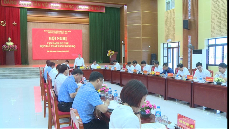 Xã Hát Môn vận hành thử nghiệm cơ chế họp Ban Chấp hành Đảng bộ xã- Ảnh 1.