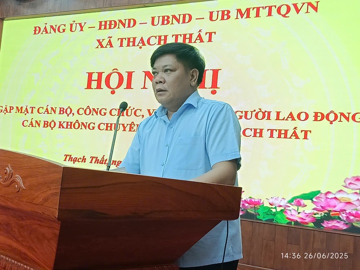 Xã Thạch Thất gặp mặt cán bộ, công chức dự kiến làm việc tại xã trước thời khắc chuyển mình lịch sử của Đất nước- Ảnh 2.