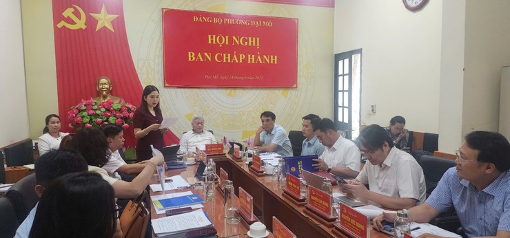 Đảng ủy phường Đại Mỗ vận hành thử nghiệm và cho ý kiến về công tác xây dựng Đảng- Ảnh 1.