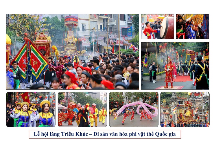 Lễ hội Triều Khúc diễn ra từ mùng 9-12 tháng giêng nhằm tôn vinh Bố Cái Đại Vương Phùng Hưng- Ảnh 1.