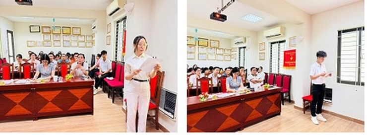 Lễ công nhận đảng viên chính thức và kết nạp đảng viên tại Trung tâm Bảo trợ xã hội 3 Hà Nội
- Ảnh 2.