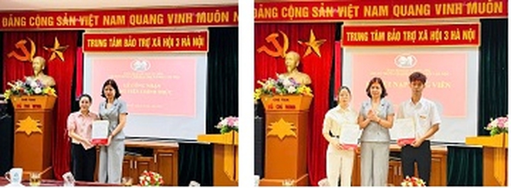 Lễ công nhận đảng viên chính thức và kết nạp đảng viên tại Trung tâm Bảo trợ xã hội 3 Hà Nội
- Ảnh 3.