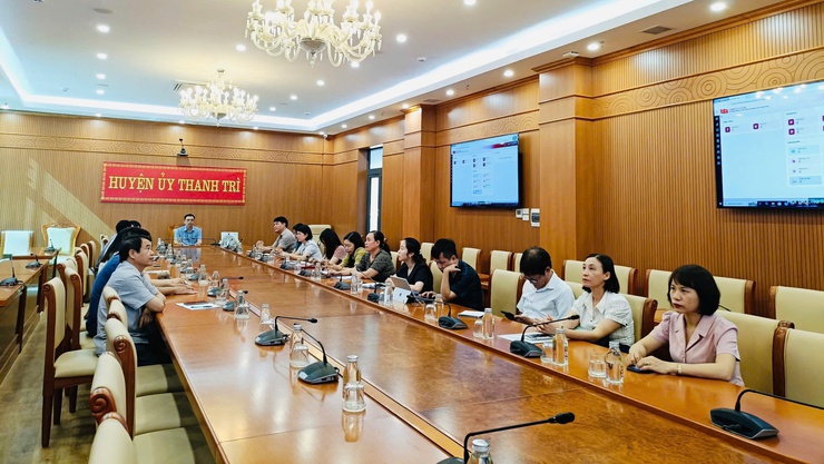 Huyện Thanh Trì: Dự trực tuyến tập huấn về công tác văn thư, lưu trữ- Ảnh 1.