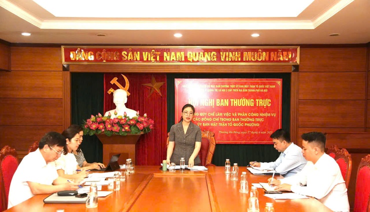 Vận hành thử nghiệm Hội nghị Ủy ban MTTQ và các tổ chức chính trị- xã hội phường Hà Đông- Ảnh 1.