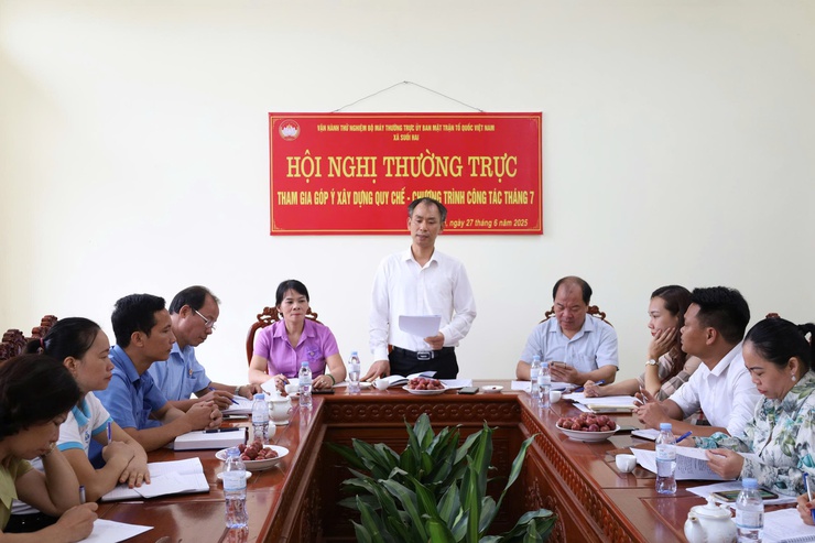 Xã Suối Hai vận hành thử cơ chế phối hợp giữa Mặt trận và các tổ chức chính trị - xã hội: Bước chuẩn bị chủ động, bài bản trong bộ máy mới.- Ảnh 1.