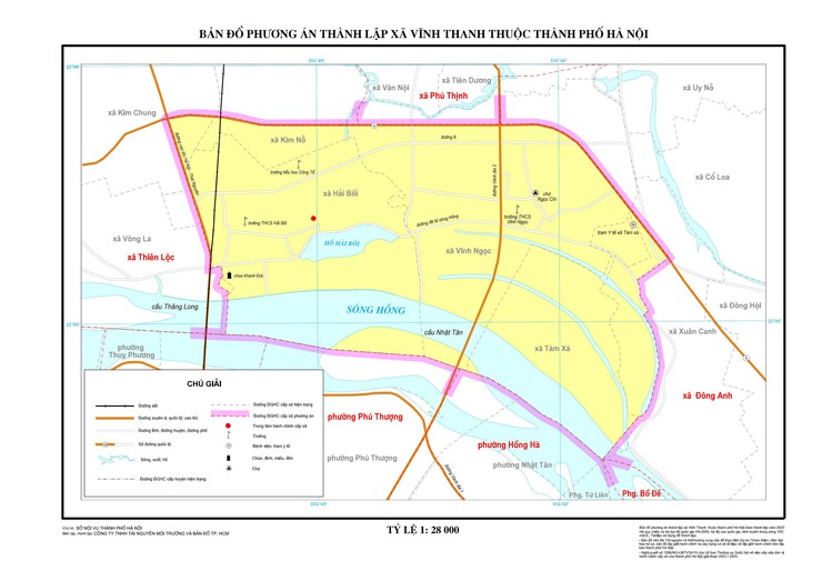 BẢN ĐỒ HÀNH CHÍNH XÃ VĨNH THANH, THÀNH PHỐ HÀ NỘI- Ảnh 1.