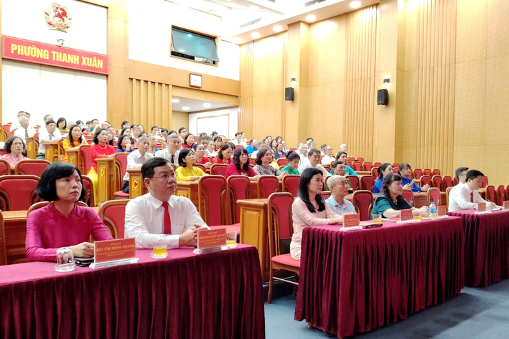 Chùm ảnh: Lễ công bố Nghị quyết của Ủy ban Thường vụ Quốc hội và các quyết định của Thành phố về việc triển khai tổ chức đơn vị hành chính cấp xã- Ảnh 3.