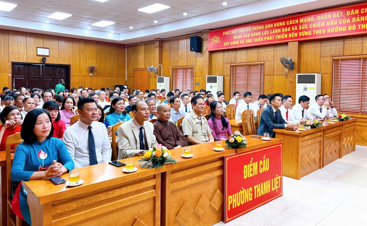 Phường Thanh Liệt mới dự trực tuyến Lễ Công bố sắp xếp đơn vị hành chính tại Hà Nội- Ảnh 3.