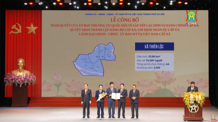 Thành ủy Hà Nội tổ chức lễ công bố các Nghị quyết, Quyết định về sắp xếp đơn vị hành chính - Ảnh 6.