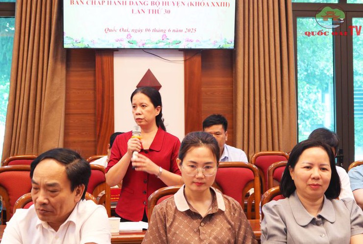 Hội nghị lần thứ 30 Ban Chấp hành Đảng bộ huyện Quốc Oai: Quyết liệt thực hiện các nhiệm vụ phát triển KT-XH 6 tháng đầu năm 2025- Ảnh 11.