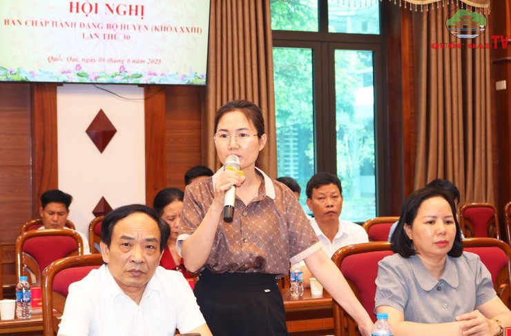 Hội nghị lần thứ 30 Ban Chấp hành Đảng bộ huyện Quốc Oai: Quyết liệt thực hiện các nhiệm vụ phát triển KT-XH 6 tháng đầu năm 2025- Ảnh 13.