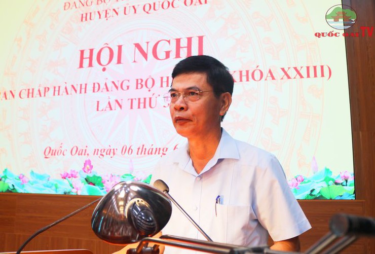 Hội nghị lần thứ 30 Ban Chấp hành Đảng bộ huyện Quốc Oai: Quyết liệt thực hiện các nhiệm vụ phát triển KT-XH 6 tháng đầu năm 2025- Ảnh 3.