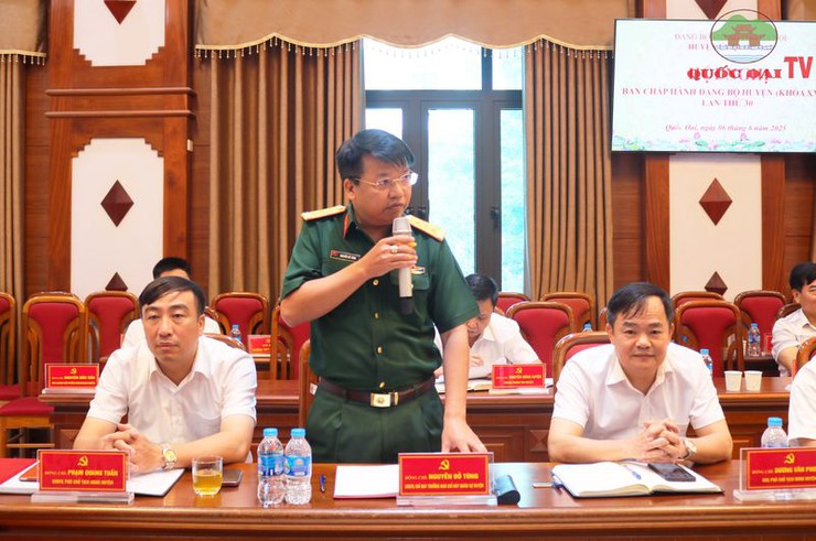 Hội nghị lần thứ 30 Ban Chấp hành Đảng bộ huyện Quốc Oai: Quyết liệt thực hiện các nhiệm vụ phát triển KT-XH 6 tháng đầu năm 2025- Ảnh 8.