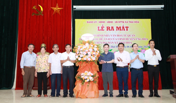 Thái Hòa ra mắt mô hình nhà văn hóa tự quản thực hiện Đề án 01, 02 của UBND huyện Ứng Hòa- Ảnh 4.