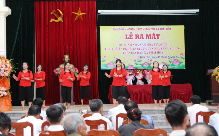 Thái Hòa ra mắt mô hình nhà văn hóa tự quản thực hiện Đề án 01, 02 của UBND huyện Ứng Hòa- Ảnh 10.
