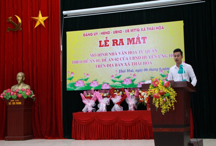 Thái Hòa ra mắt mô hình nhà văn hóa tự quản thực hiện Đề án 01, 02 của UBND huyện Ứng Hòa- Ảnh 6.