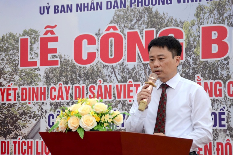 Lễ công bố Quyết định Cây di sản Việt Nam và Bằng công nhận Cây Mít, Cây Đa, Cây Bồ đề tại di tích lịch sử Quốc gia Đình, Đền Đông Thiên phường Vĩnh Hưng - Ảnh 3.