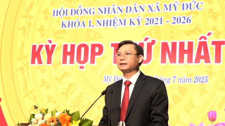 KỲ HỌP HĐND XÃ MỸ ĐỨC KHÓA I, NHIỆM KỲ 2021-2026- Ảnh 3.