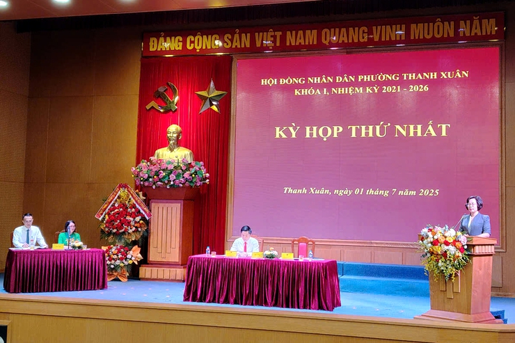 Khai mạc kỳ họp thứ nhất Hội đồng nhân dân phường Thanh Xuân khóa I, nhiệm kỳ 2021-2026- Ảnh 5.
