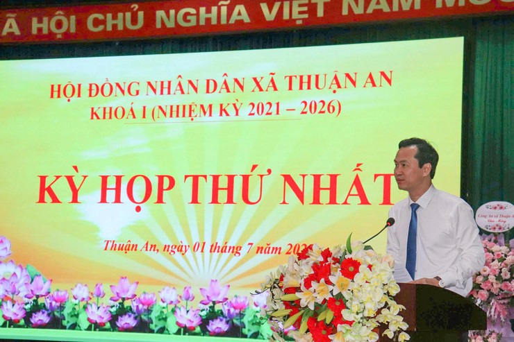 Kỳ họp thứ Nhất- HĐND xã Thuận An khóa I, nhiệm kỳ 2021–2026 thành công tốt đẹp- Ảnh 3.