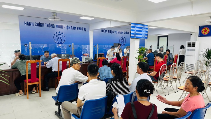 Ngày đầu vận hành chính quyền địa phương 2 cấp tại xã Ô Diên- Ảnh 1.