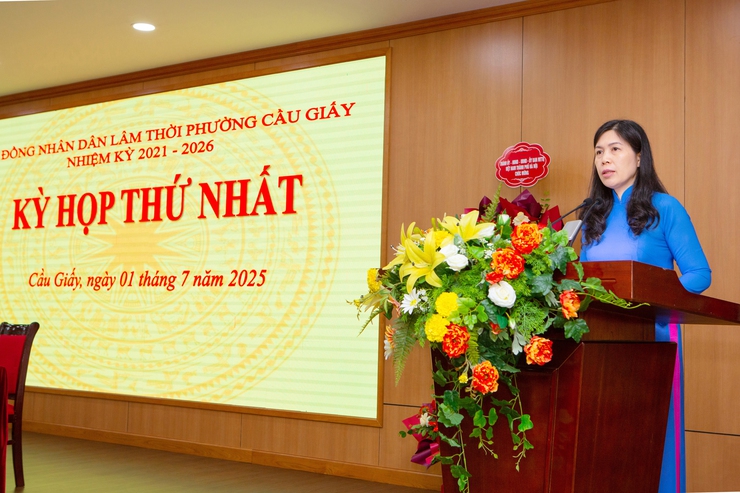 Khai mạc kỳ họp thứ nhất, HĐND lâm thời phường Cầu Giấy- Ảnh 2.