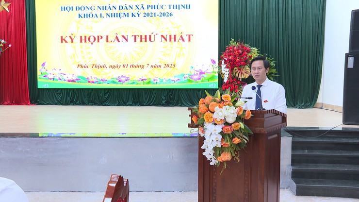 Kỳ họp thứ Nhất HĐND xã Phúc Thịnh nhiệm kỳ 2021 – 2026- Ảnh 6.
