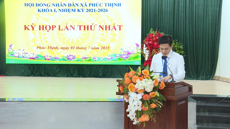 Kỳ họp thứ Nhất HĐND xã Phúc Thịnh nhiệm kỳ 2021 – 2026- Ảnh 5.