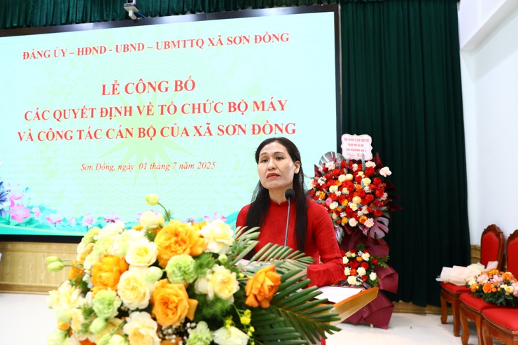Sơn Đồng công bố các Quyết định về tổ chức bộ máy và công tác cán bộ- Ảnh 1.