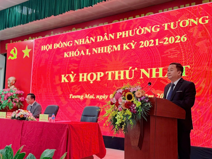 HĐND phường Tương Mai tổ chức Kỳ họp thứ nhất
khoá I, Nhiệm kỳ 2021-2026
- Ảnh 5.