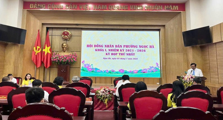 HĐND Phường Ngọc Hà tổ chức thành công kỳ họp thứ nhất  khóa I, nhiệm kỳ 2021-2026- Ảnh 1.