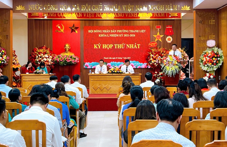 HĐND PHƯỜNG THANH LIỆT KHÓA I, NHIỆM KỲ 2021–2026 TỔ CHỨC KỲ HỌP THỨ NHẤT- Ảnh 2.
